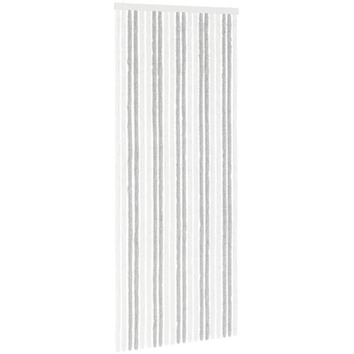 vidaXL Zavjesa protiv insekata Chenille Svijetlo siva i bijela. - Svijetlo siva i bijela (dvostripa) 90 x 220 cm Cijene