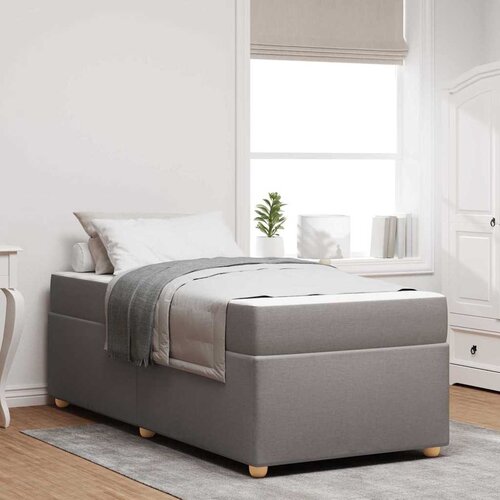 vidaXL Krevetna konstrukcija Sivo-smeđa 90 x 190 cm Pocket opruge Cijene