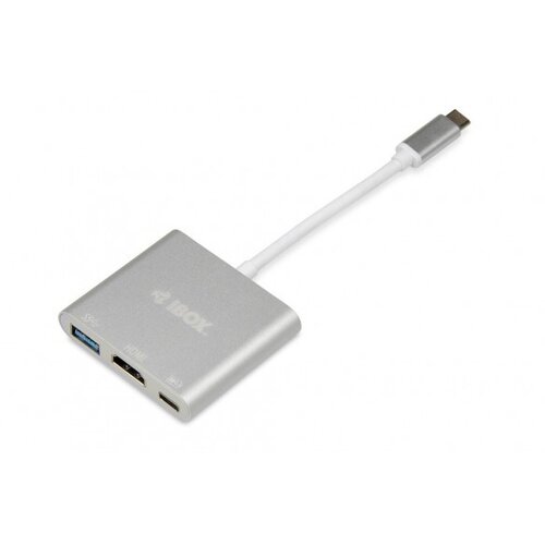 IBox IUH3CFT1 notebook dock/port replicator USB 3.2 Gen 1 (3.1 Gen 1) Type-C Silver Slike