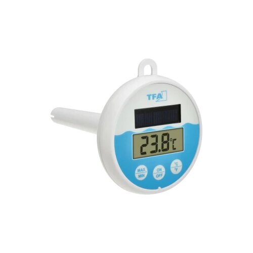 Tfa Dostmann Digitales Solar-Poolthermometer termometar za bazene bijela, tirkizna Cijene