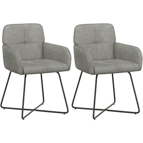 vidaXL Jedilni stoli 2 pcs Žamet Svetlo siva 59 x 56,5 x 86 cm, (5000296883) Cene