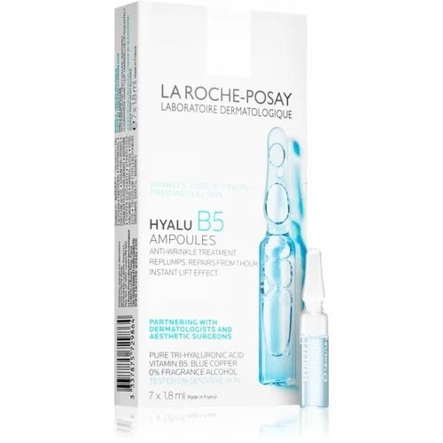 La Roche Posay Hyalu B5 Ampoules Anti-Wrinkle Treatment serum za obraz za vse tipe kože 12,6 ml za ženske