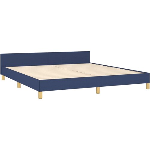  Okvir za krevet bez madraca plavi 180x200 cm od tkanine Slike