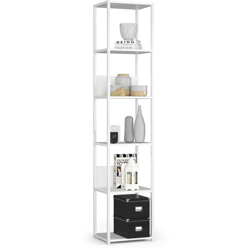 AKORD Regal V Loft Slogu Iz Kovine, Bela, (5000332557) Slike