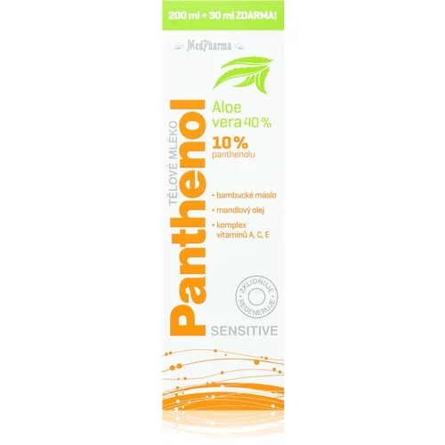 MedPharma Panthenol 10% Sensitive intenzivno hidratantno mlijeko za tijelo s regenerirajućim učinkom 230 ml