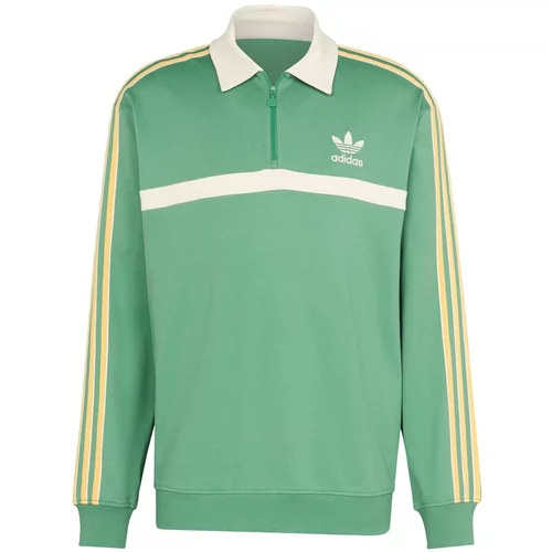 Adidas Sweater majica 'Collared' žuta / zelena / bijela