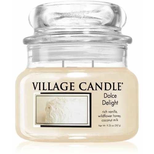 Village Candle Dolce Delight dišeča sveča (Glass Lid) 262 g
