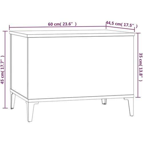  Stolić za kavu boja hrasta 60 x 44 5 x 45 cm konstruirano drvo Slike