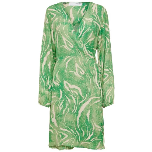 Selected Femme Obleka bež / zelena