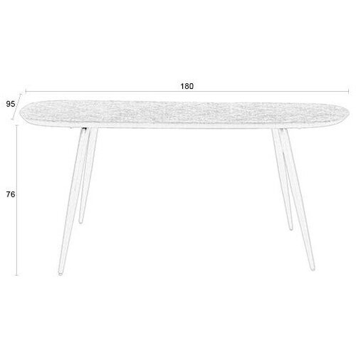 White Label Jedilna miza iz masivnega tika 90x180 cm Webster &amp;ndash; Slike