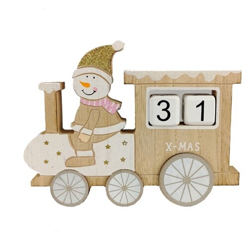 Ena Novogodi&scaron;nji dekorativni drveni kalendar 18x2x13cm Cene