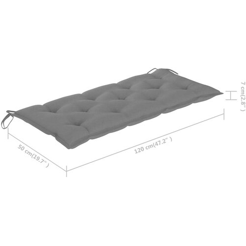  Klupa s jastukom 120 cm od bambusa Slike