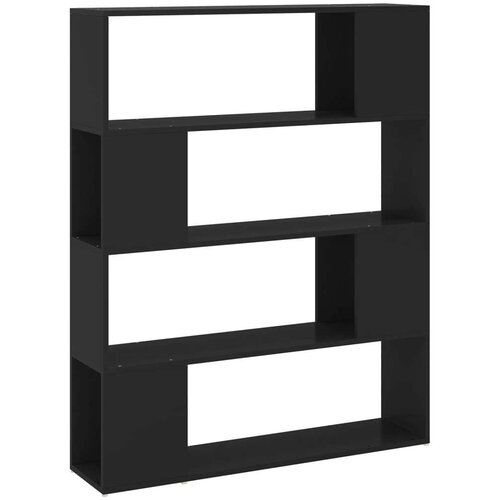 VidaXL Knjižna omara za razdelitev prostora črna 100x24x124 cm Slike