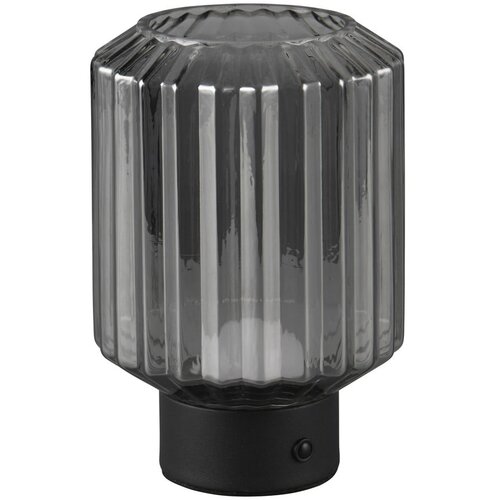 Tri O Crna/siva LED stolna lampa s mogućnosti zatamnjivanja sa staklenim sjenilom (visina 19,5 cm) Lord &amp;ndash; Slike