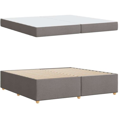  Okvir za krevet Sivo-smeđa 200 x 200 cm tkanina Slike