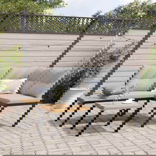 vidaXL vrtne klopi 2 kosa z blazinami črno prašno lakirano jeklo Cene