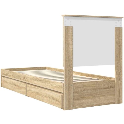  Krevet s od storage Sonoma hrast 75 x 190 cm Konstruirano drvo Slike
