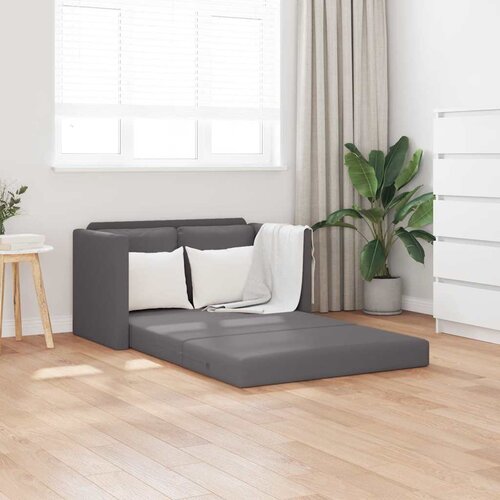  Podni kauč na razvlačenje 2-u-1 sivi 112x174x55 cm umjetna koža Cijene