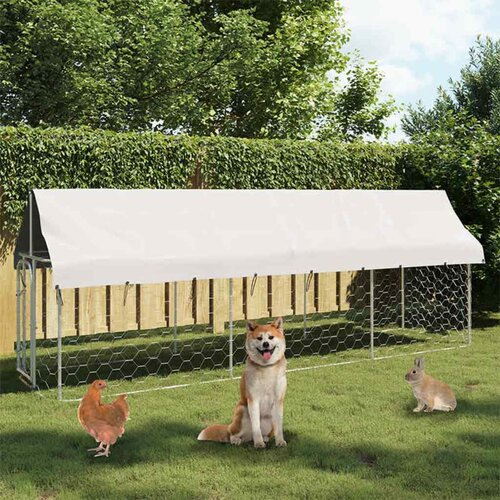  kavez za pse s krovom 400 x 100 x 150 cm Cene
