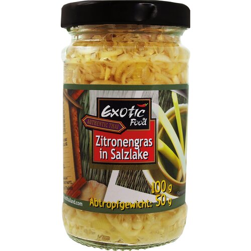 EXOTIC FOOD Drobno narezana limonska trava v slanici - 50 g Slike