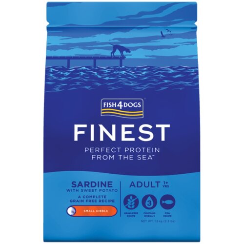 Fish4Dogs Finest Adult small sardine s sladkim krompirjem 1,5 kg Cene