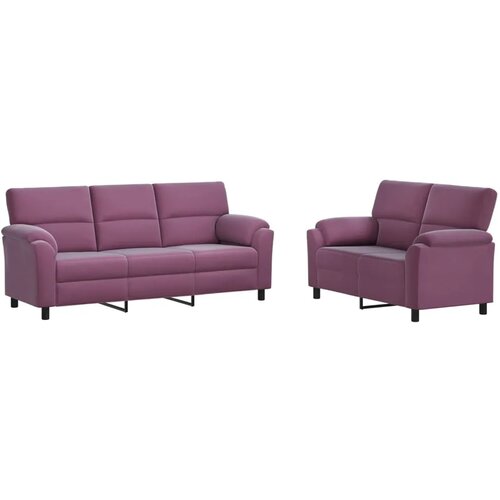  Set sofe 2 pcs Ljubičasta Bar&amp;scaron;un - Ljubičasta 2-sjedalo (120 cm) + 3-sjedalo Slike