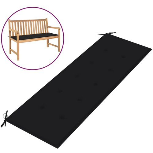 vidaXL Blazina za vrtno klop črna 150x50x3 cm Cene