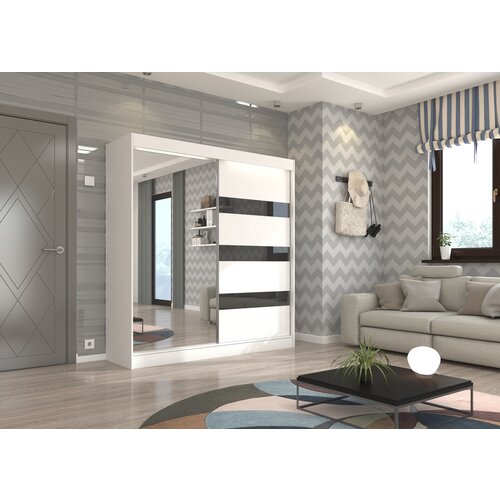 ADRK ORMAR TOURA 200 CM (VI�E BOJA)- bijela/crna Cijene