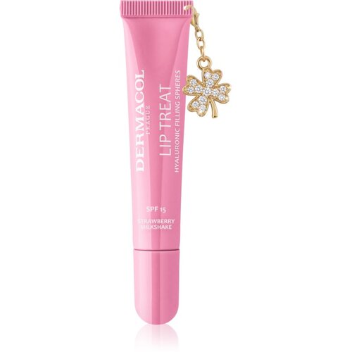 Dermacol Lip Treat hidratantno sjajilo za usne SPF 15 nijansa 14 Strawberry Milkshake 10 ml Slike