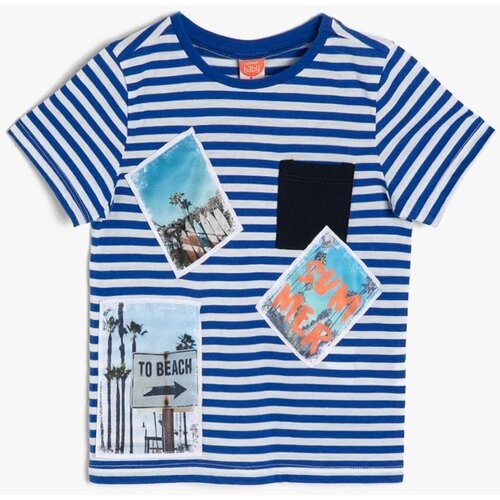 Koton T-Shirt - Blue - Regular fit Cene
