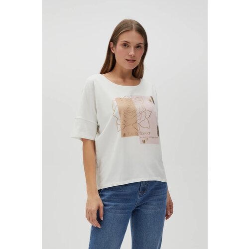 Marisse Women's T-Shirt L-Ts-4632 Off White Cene