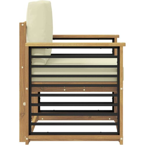  Set vanjskih sofa Poliester Bijela - Bijela i krem Ravni Slike