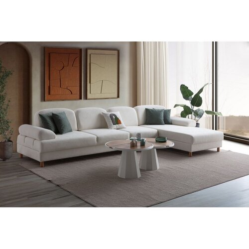 Atelier Del Sofa Aries Relax Joker Right ugaona garnitura na razvlačenje 180 × 356 cm, bela Cene