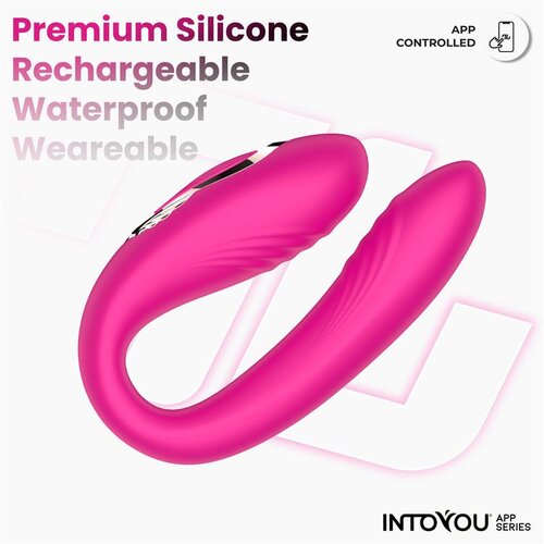 INTOYOU App Series Couty 360 Swinging &amp;amp; Vibrating Couple Toy with App Pink Slike