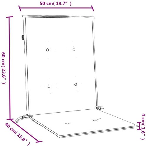 VidaXL Jastuci za stolice 2 kom pro&amp;scaron;arano antracit 100x50x7 cm tkanine Slike