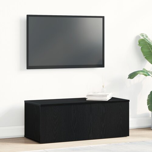 VidaXL TV ormar Crni hrast Drvo Srednji TV ormar Pravokutni Moderni Slike
