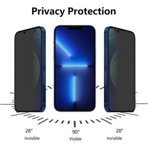  Anti-Spy zaščitno steklo za iPhone 12 Pro Max | Full Glue, črn rob Cene