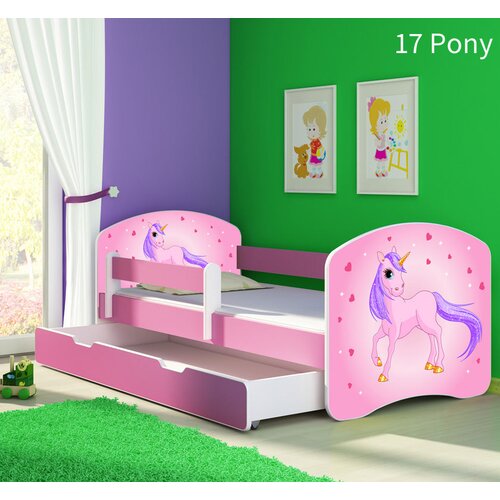  Otro&scaron;ka postelja ACMA z motivom, stranska roza + predal 180x80 cm 17 Pony Cene