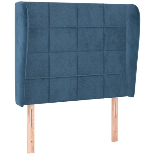 Maison Chic vzglavna omarica - nočna omarica - posteljna omarica z u&amp;scaron;esi temno modro 83x23x118/128 cm žamet, (21713258) Slike