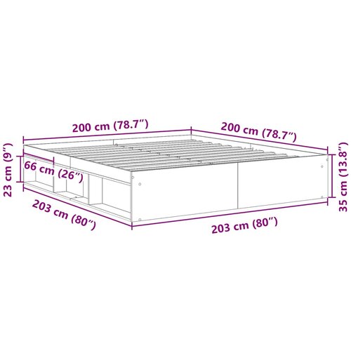  Okvir za krevet bijeli 200 x 200 cm Slike