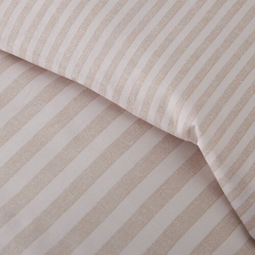 Catherine Lansfield Bež enojna posteljnina 135x200 cm Epping Textured Stripe &amp;ndash; Slike