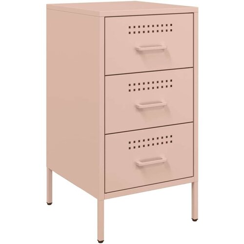 vidaXL Nočna omarica 2 kosa roza 36x39x68 cm hladno valjano jeklo Cene