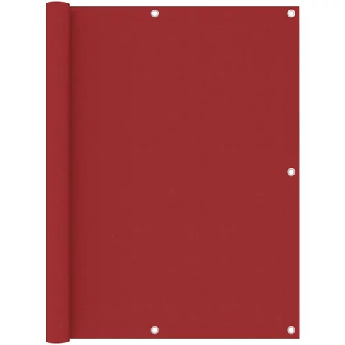 vidaXL balkonski zastor crveni 120 x 600 cm od tkanine Oxford