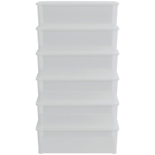 VidaXL Plastične kutije za pohranu 6 kom 25 L za slaganje Slike