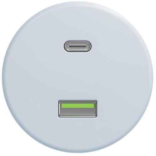  Reblig - Retro USB utičnica A+C bez okvira, plava Slike