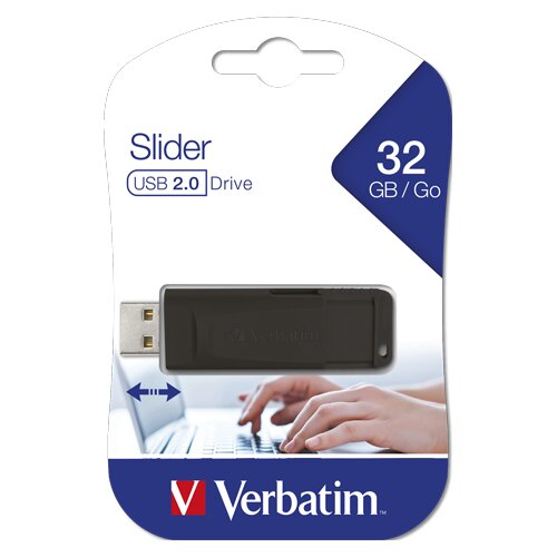  USB memorijski stik 2.0 Verbatim 32GB, crni, Store'n'Go, slider Cijene