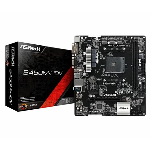 AsRock MB B450M-HDV R4.0 AMD B450;AM4;2xDDR4 VGA,DVI,HDMI,micro ATX