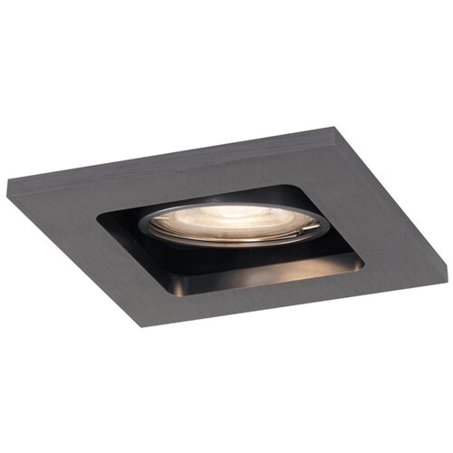 QAZQA Moderni vgradni reflektor bronasto-sive barve GU10 50 mm okrogel nagibni - Qure Cene