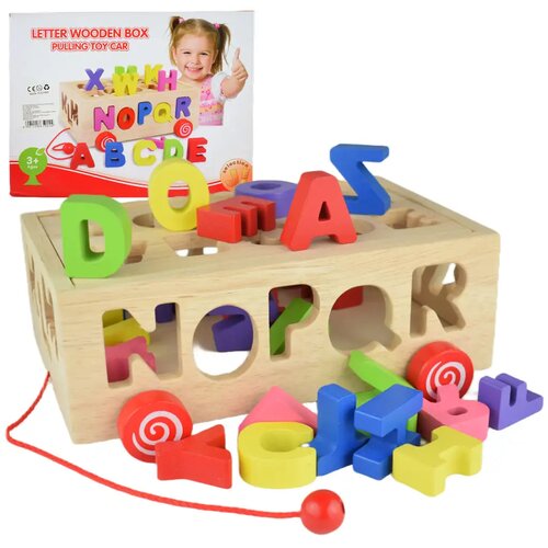 Magic Toys Beilaluna: Drveni oblikovni sorter s kotačima i slovima Cijene