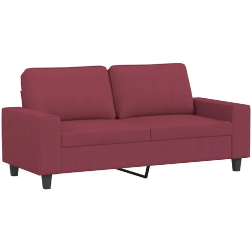 MAISON CHIC kavč - Sofa - Kanape dvosed vinsko rdeč 140 cm blago, (21727184)